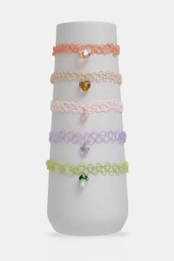 Adika Wink 5-Pack Pendant Lace Chokers