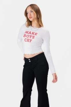 Adika MAKE ‘EM CRY Wavy-Outline Tee