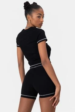 Adika OUTLET Sonde Reverses-Stitch Cropped Tee