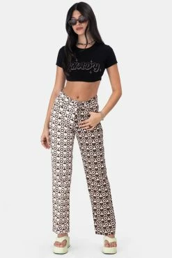 Adika Daze Color-Block Printed Pants Clothing