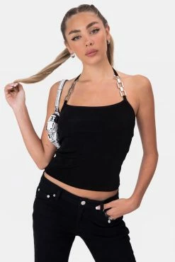 Adika OUTLET Sisko Metallic-Detail Halter Top