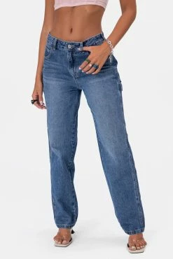 Adika Arcade Embroidery-Detail Jeans | BOYFRIEND Clothing