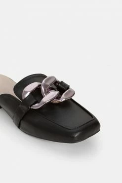 Adika Maurizio Chain Detail Backless Loafers