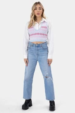 Adika OUTLET Buji Argyle Knit Halter Top