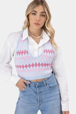 Adika OUTLET Buji Argyle Knit Halter Top