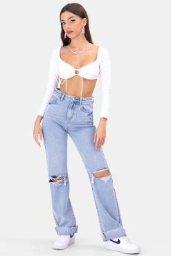 Adika OUTLET Sweetheart Tie Front Crop Top