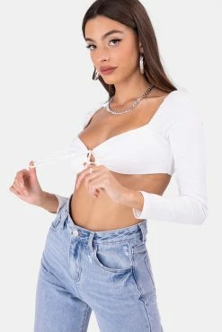 Adika OUTLET Sweetheart Tie Front Crop Top