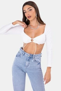 Adika OUTLET Sweetheart Tie Front Crop Top