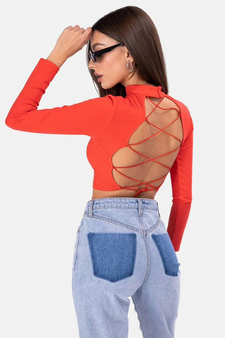 Discount 🔔 Adika OUTLET String Open-Back Crop Top 🔥 4 Adika OUTLET String Open-Back Crop Top