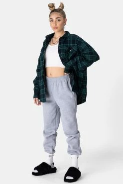 Adika Cobain Oversized Plaid Jacket