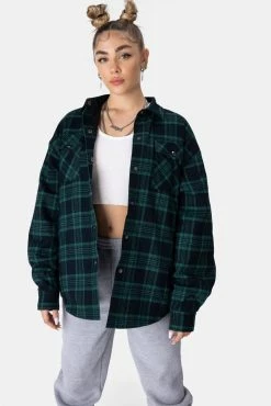 Adika Cobain Oversized Plaid Jacket