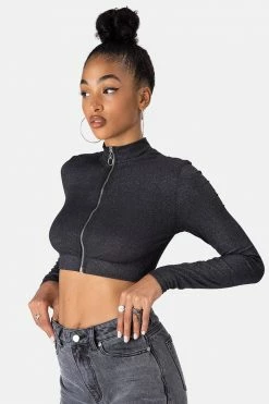 Adika OUTLET Wiz Front Zip Crop Top