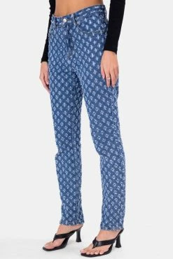 Adika Ripley Textured Pattern Jeans | STRAIGHT OUTLET