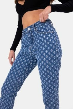 Adika Ripley Textured Pattern Jeans | STRAIGHT OUTLET