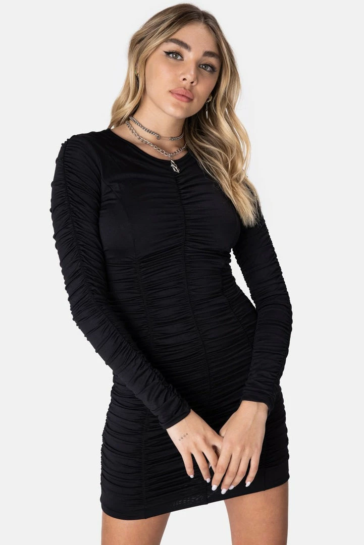 Hot Sale 🔥 Adika OUTLET Crawford Ruched Mini 👗 Dress 😍 2 Adika OUTLET Crawford Ruched Mini Dress