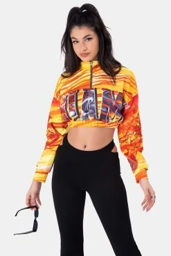 Adika RIDE Front Zip Cropped Sweatshirt OUTLET