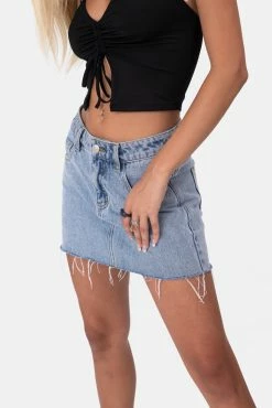 Adika Costa Denim Mini Skirt Clothing