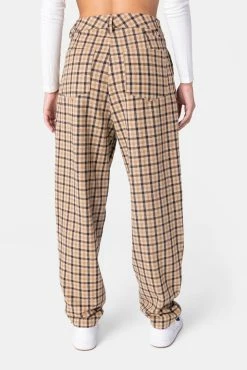 Adika Roberts Plaid Flannel Pants Clothing