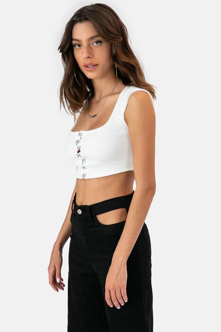 Outlet ✨ Adika OUTLET RECYCLED Ribbed Top With Hook And Eye 🔥 2 Adika OUTLET RECYCLED Ribbed Top With Hook And Eye