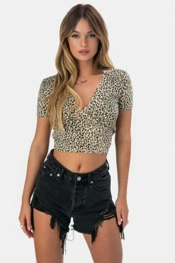 Adika Leopard Wrap Top OUTLET