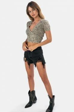 Adika Leopard Wrap Top OUTLET