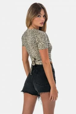Adika Leopard Wrap Top OUTLET