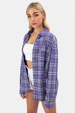 Adika OUTLET Slash Oversize Plaid Shirt