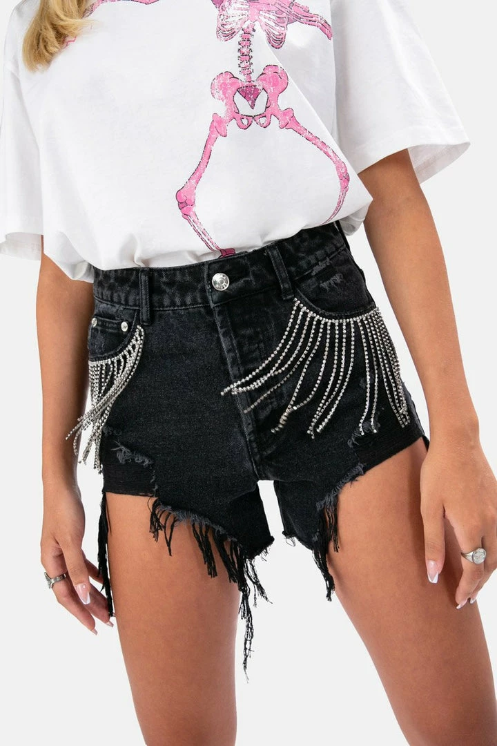 Top 10 🥰 Adika Clothing Halo Rhinestone Denim Shorts 🔥 1 Adika Clothing Halo Rhinestone Denim Shorts