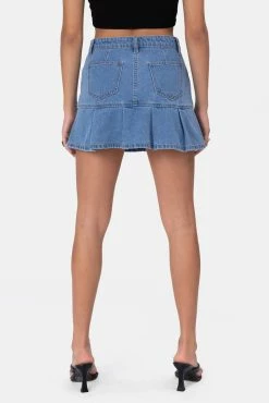 Top 10 🎁 Adika O'Connor Pleated Denim Mini 👗 Skirt Clothing 🤩 8 Adika O'Connor Pleated Denim Mini Skirt Clothing