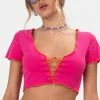 Adika Garrix Tie-Front Crop Top