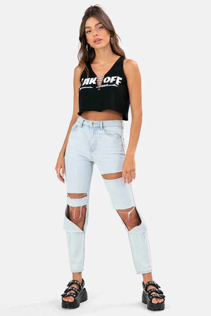 Budget 👏 Adika TAKE Crop Top Chain Detail 😉 3 Adika TAKE Crop Top Chain Detail