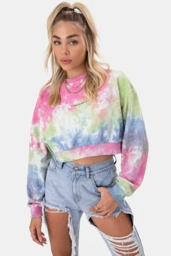 Adika IRREPLACEABLE Tie-Dye Cropped Sweatshirt