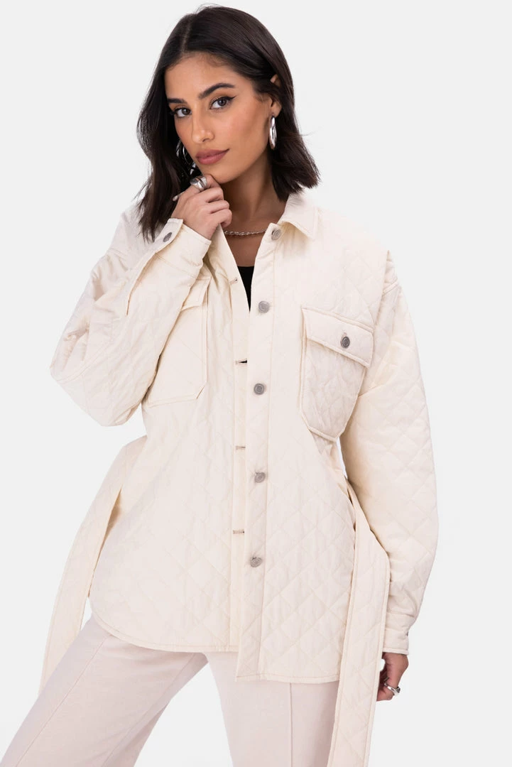 Buy 😉 Adika Bishop Quilted Belted Jacket 🌟 1 Adika Bishop Quilted Belted Jacket