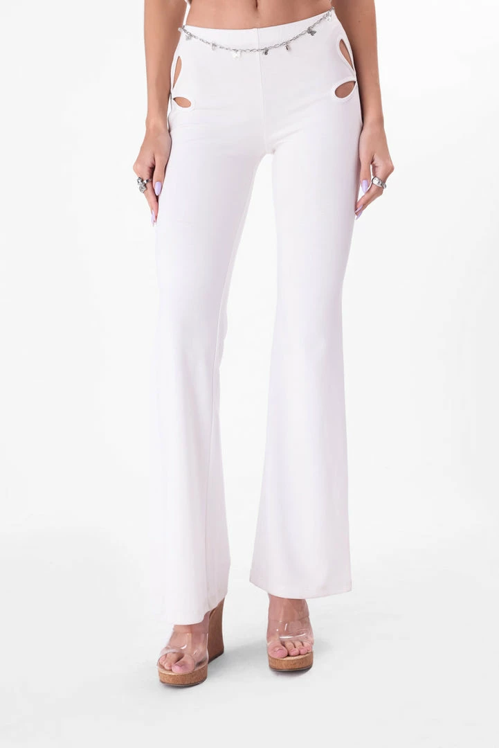 Best Pirce ❤️ Adika Reynolds Cut-Out Flared Pants New 👏 3 Adika Reynolds Cut-Out Flared Pants New