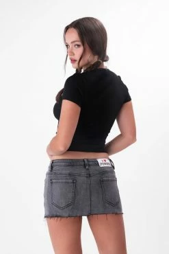 Top 10 😉 Adika Snapper Button Placket Ribbed Tee New ❤️ 10 Adika Snapper Button Placket Ribbed Tee New