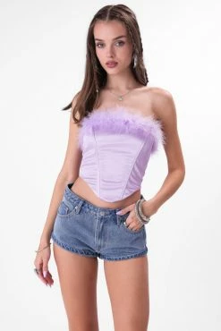 Adika Featherington Satin Finish Corset Top New