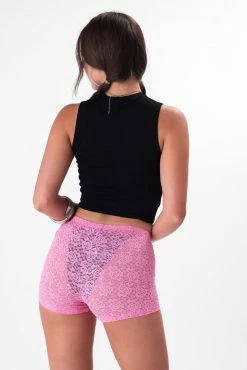 Adika Palm Sheer Lace Shorts