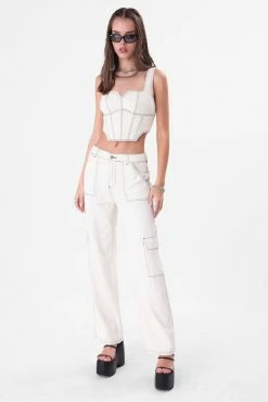 Adika New Tops Andorra Denim Corset Top