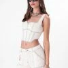 Adika New Tops Andorra Denim Corset Top