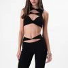 Adika Play Nice Cut-Out Crop Top New