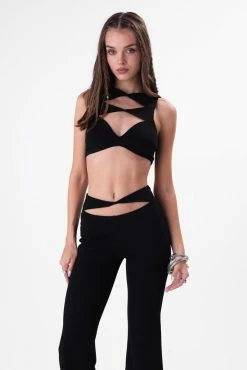 Adika Play Nice Cut-Out Crop Top New