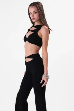 Adika Play Nice Cut-Out Crop Top New