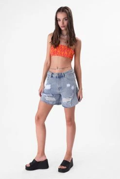 Adika Berton Ripped Denim Shorts