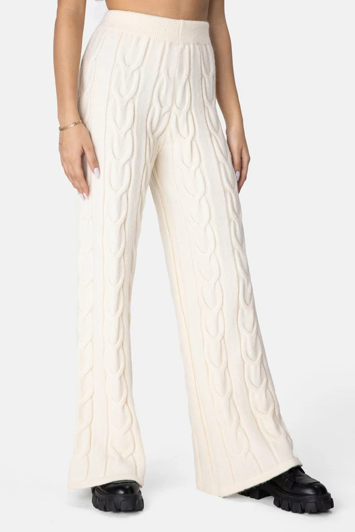 Best reviews of ๐งจ Adika Braids Cable Knit Flared Pants ๐ 1 Adika Braids Cable Knit Flared Pants