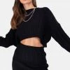 Adika OUTLET Script Cable Knit Cropped Sweater