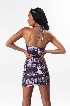 Adika Tunnel Halter Mini Dress Clothing