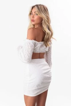 Cheapest π Adika Broderie Anglaise Ruched Mini π Skirt New π Dresses π― 8 Adika Broderie Anglaise Ruched Mini Skirt New Dresses