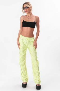 Adika Crypto Ruched Satin-Finish Pants