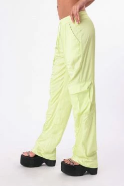 Adika Crypto Ruched Satin-Finish Pants