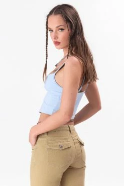 Adika Elite Handkerchief-Hem Crop Top